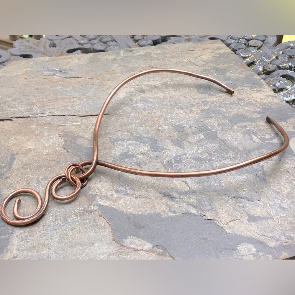 Copper Wire Work Collar Necklace Handmade